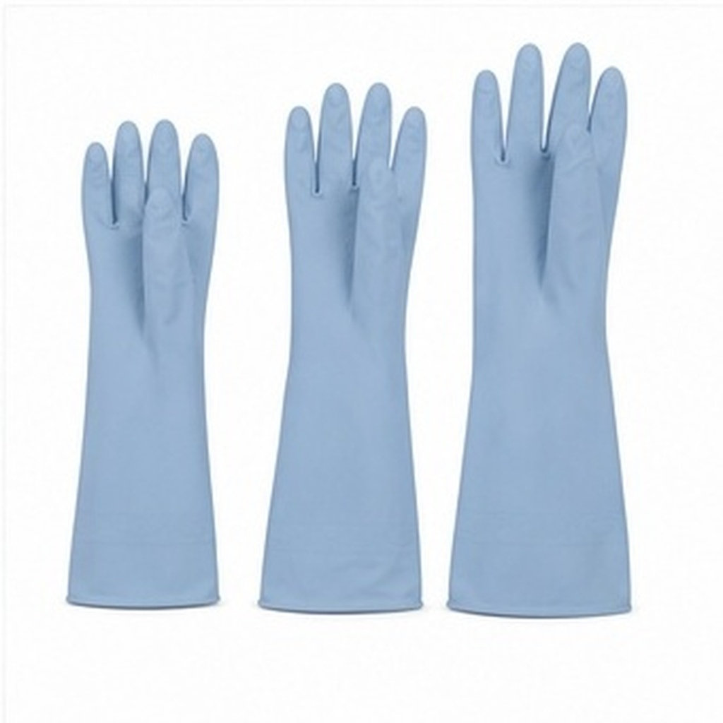 Dish Glove Rubber - 3 Paar lange, wasserdichte Gummihandschuhe zum