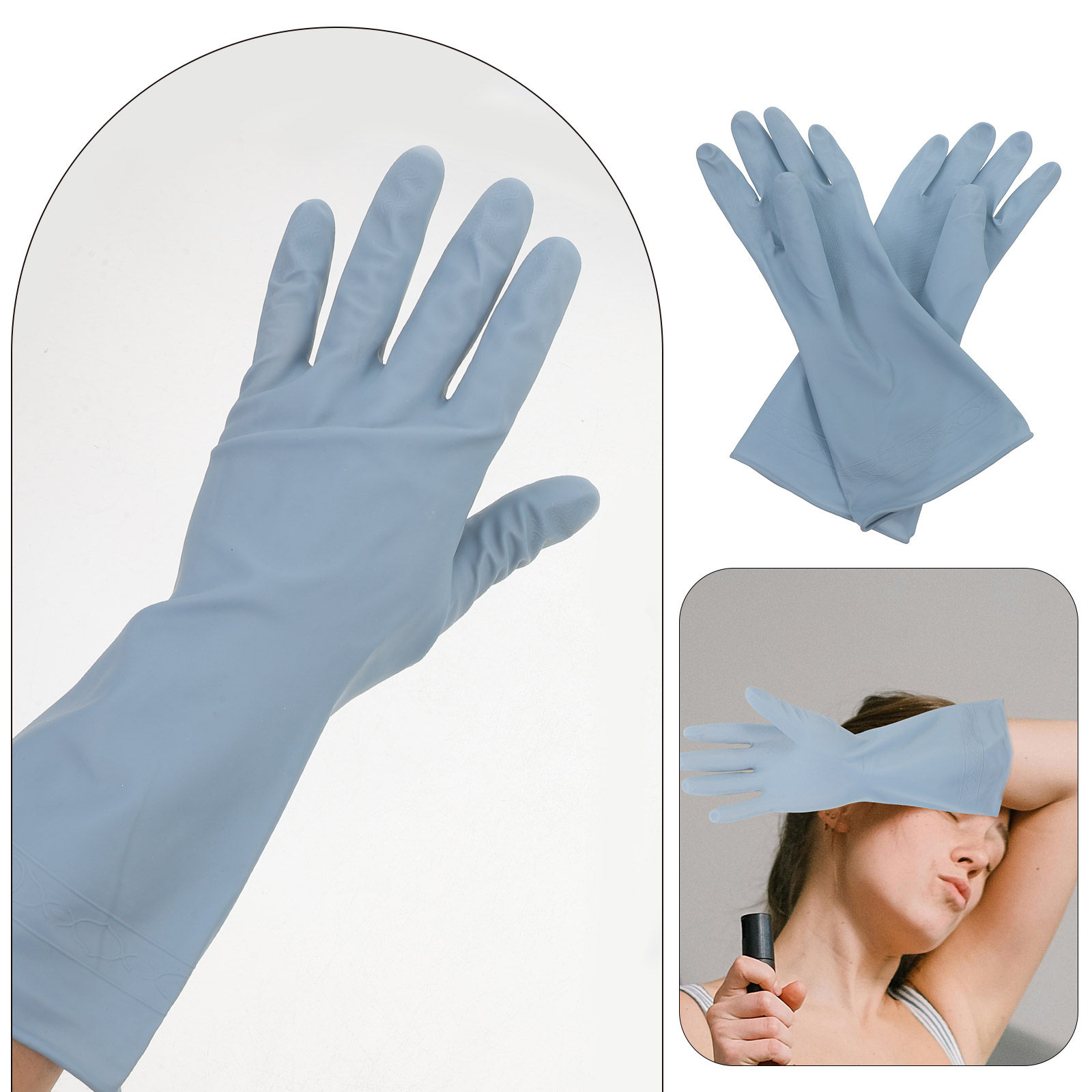 3 Paar lange, wasserdichte Gum – Dish Glove Rubber Bewertung und Preis